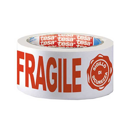 NASTRO TESA 7024 STAMPATOFRAGILE+SIGILLO PPL 66M X 50MM