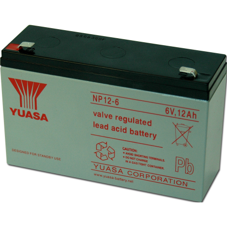 Battery Lead 6V 12Ah Yuasa (150X50X98) F2 (NP12-6)