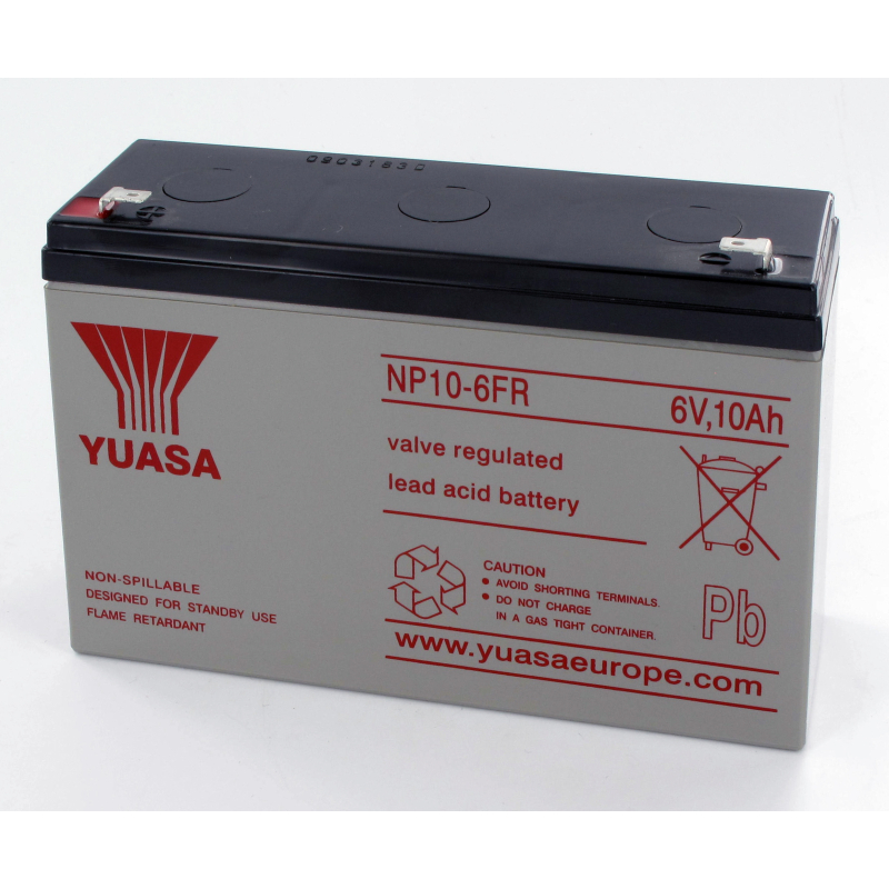 Batteria Piombo 6V 10Ah Yuasa (151X50X96) (NP10-6FR)