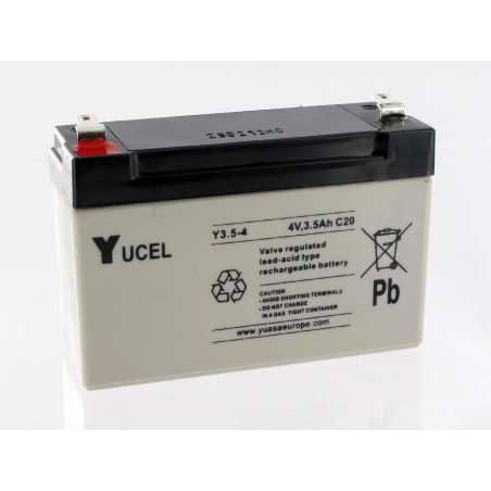 Batteria Piombo 4V 3.5Ah Yuasa (90X34X59) F1 (Y3.5-4)