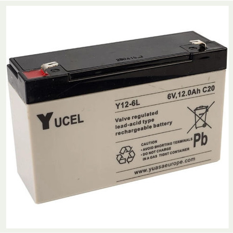 Batteria Piombo 6V 12Ah Yuasa (151X50X100) F2 (Y12-6L)