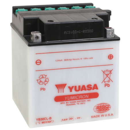 Motorcycle 12V 30AH Yuasa YB30CL-B battery