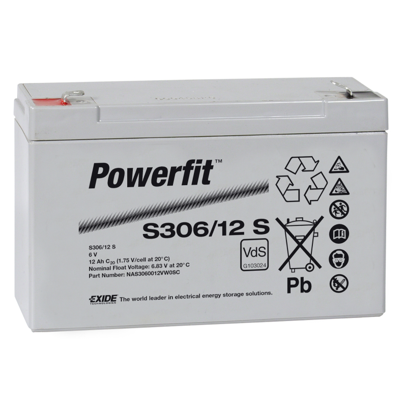 Battery Lead 6V 12Ah Exide (151X51X98) (S306/12S)