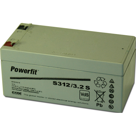 Battery Lead 12V 3.2Ah Exide (134X67X64) (S312/3.2S)