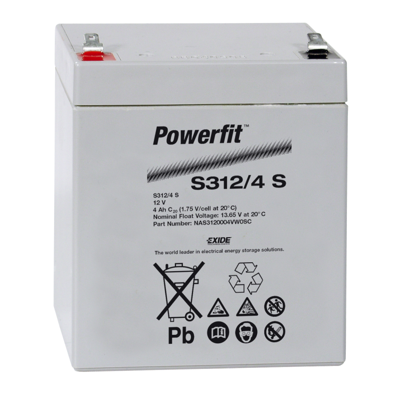Batteria Piombo 12V 4.2Ah Exide (90X70X106) (S312/4S)