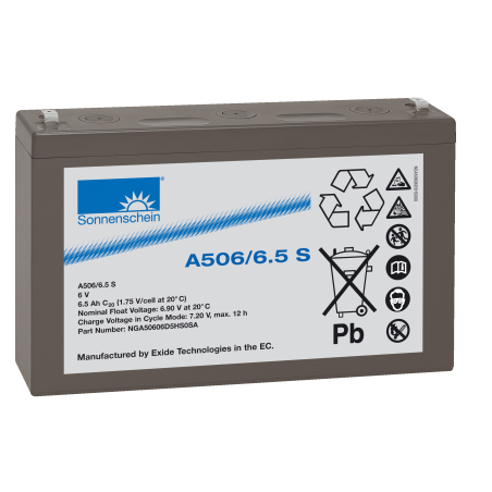 Batteria Piombo 6V 6.5Ah Exide (152X35X98) (A506/6.5S)