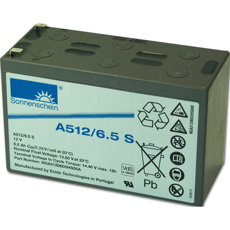 Battery Lead 12V 6.5Ah Exide (152X66X98) (A512/6.5S)