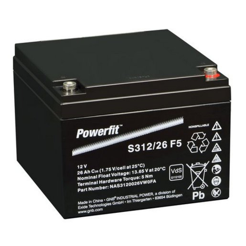 Batteria Piombo 12V 26Ah Exide (167X175X125) (S312/26F5)
