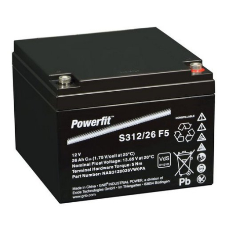 Battery Lead 12V 26Ah Exide (167X175X125) (S312/26F5)