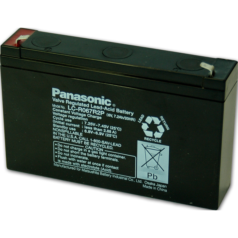 Battery Lead 6V 7.2Ah Panasonic (151X34X97) (P76)