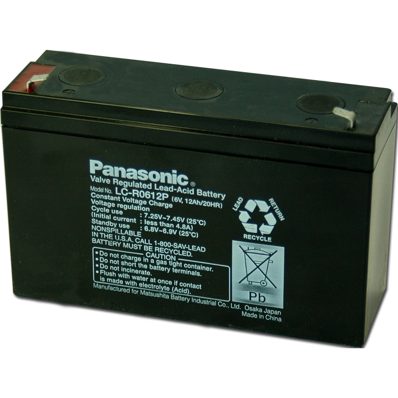 Batteria Piombo 6V 12Ah Panasonic (151X50X100) (P612)