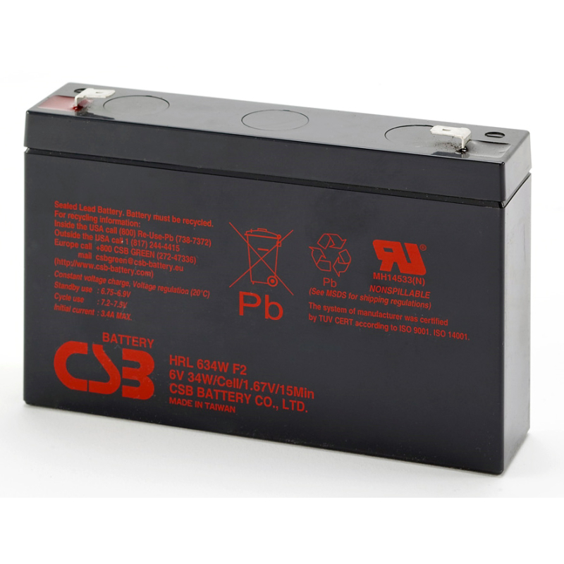 Batteria Piombo 6V 9Ah Csb (151X34X94) (HRL634WF2)