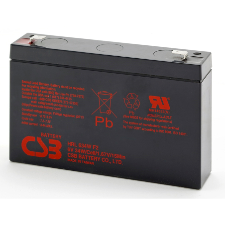 Batteria Piombo 6V 9Ah Csb (151X34X94) (HRL634WF2)