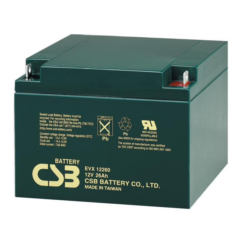 Batteria Piombo 12V 26Ah Csb (166X175X125) (EVX12260)