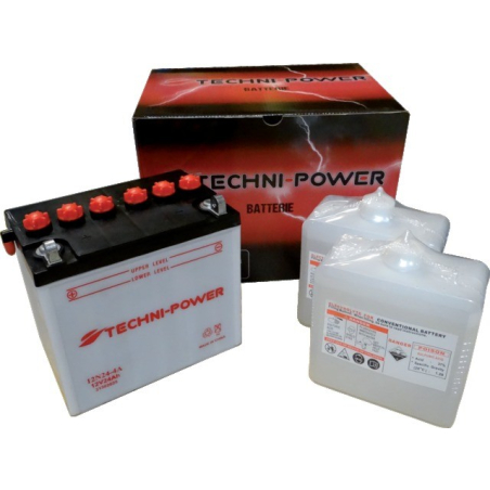 Batterie Plomb 12V 24Ah (186x125x176) +G Démarrage Moto