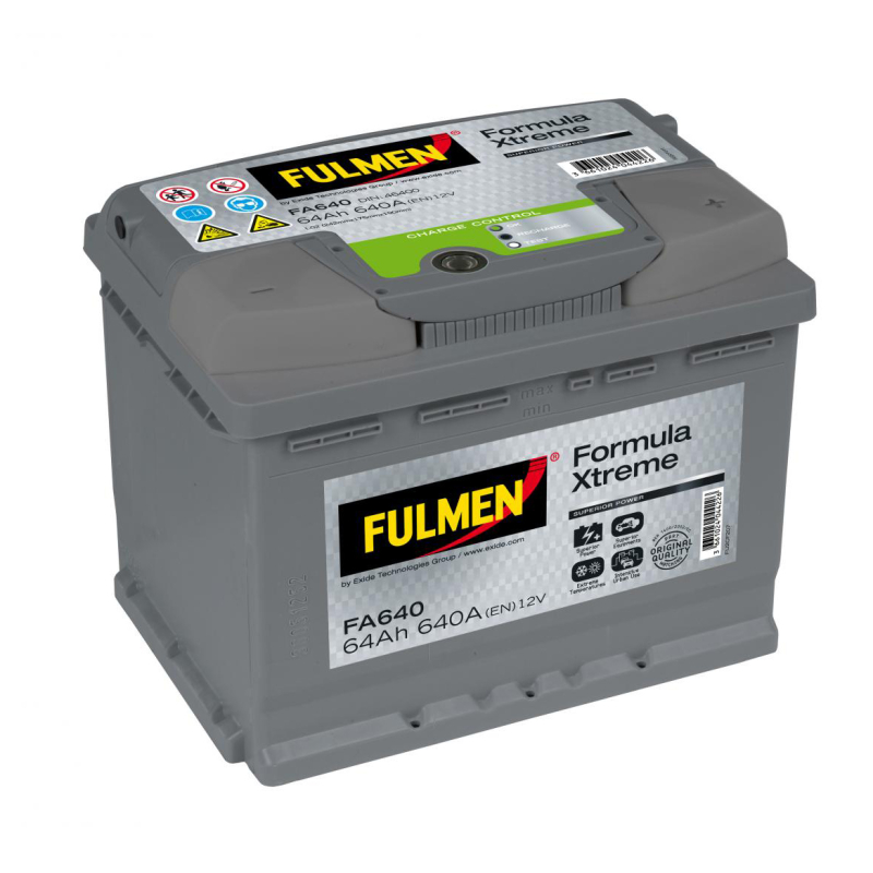 Battery 12V 64Ah 640A + right (242 x 175 x 190) FA640 FULMEN