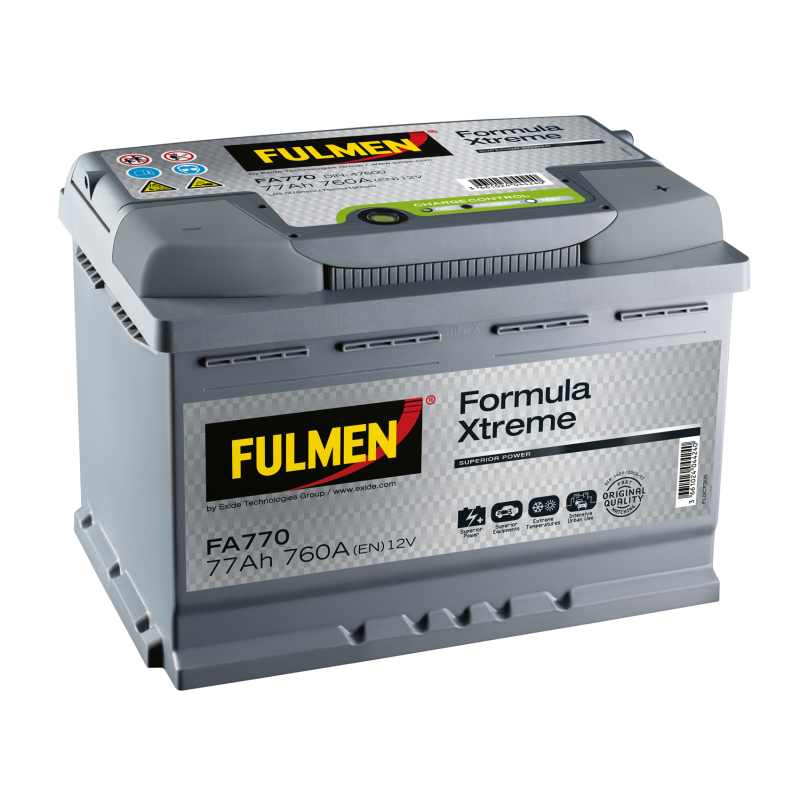 Batterie Démarrage Fulmen Xtrem FA770 12V 77Ah 760A En