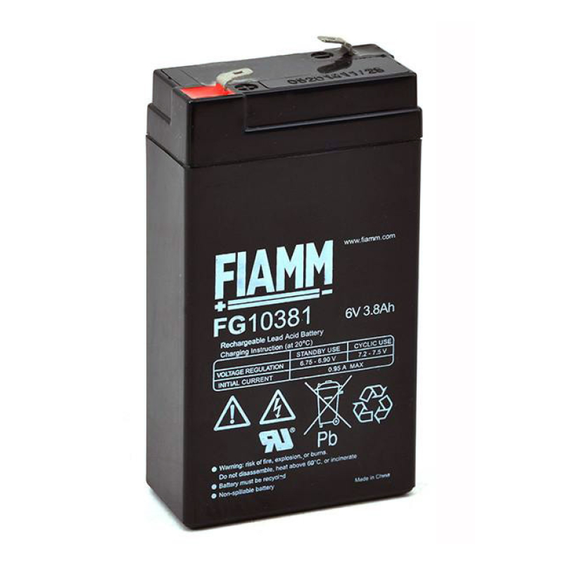 Battery Lead 6V 3.8Ah Fiamm (66X33X118) (FG10381)