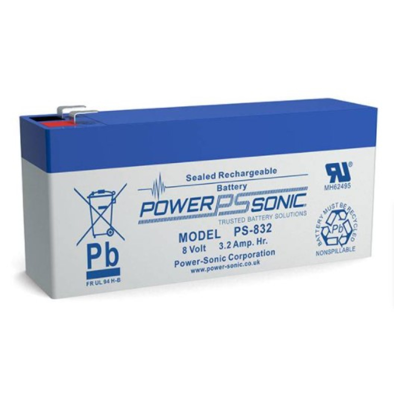 Battery Lead 8V 3.2Ah Power Sonic (134X37X63) (PS832)