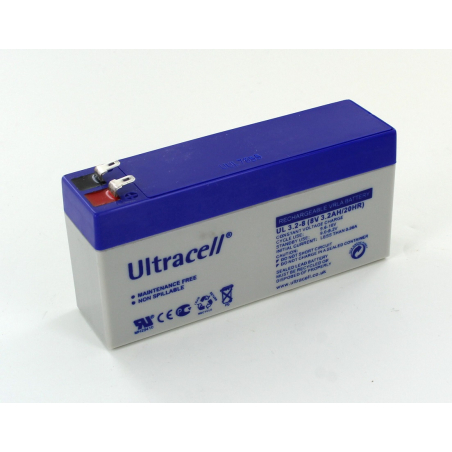 Battery Lead 8V 3.2Ah Ultracell (134X37X67) (UL3.2-8)