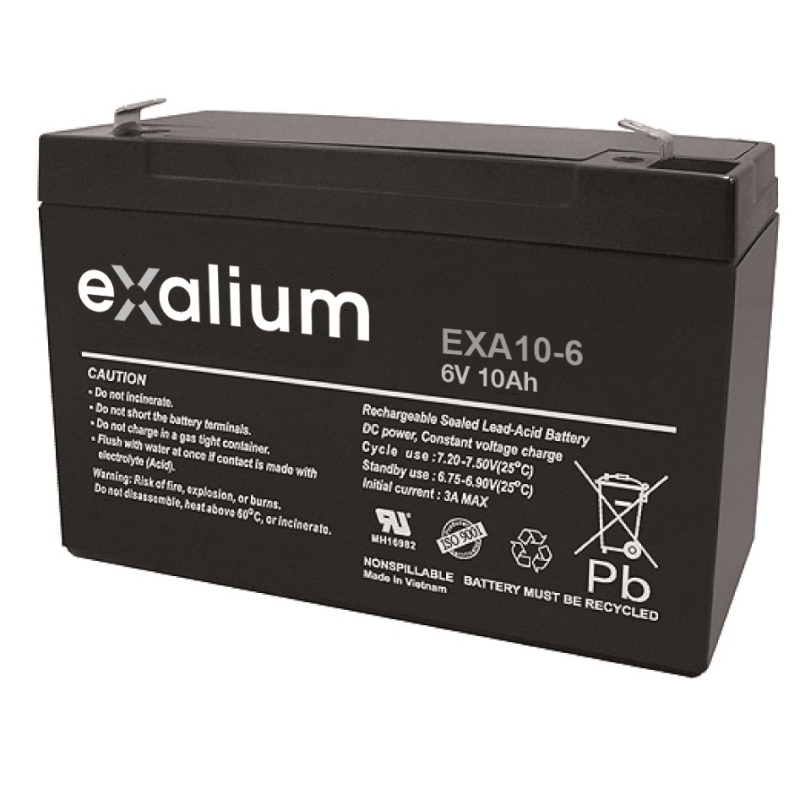 Battery Lead 6V 10Ah EXALIUM (151X50X100) (EXA10-6)