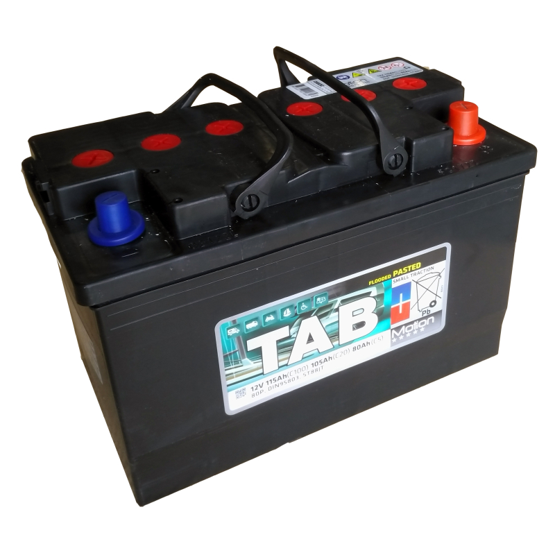 Battery 12V 104Ah lead open semi-traction decharge slow 2BD (12PP80)