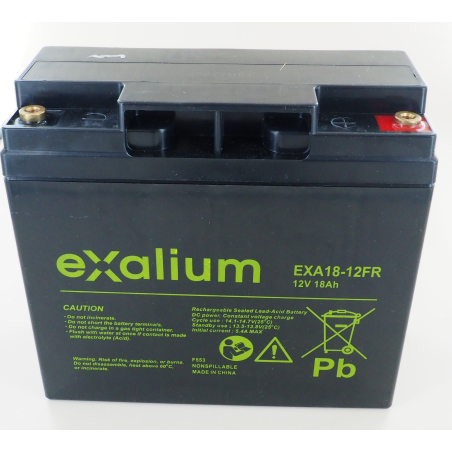Battery Lead 12V 18Ah EXALIUM (181X76X167) M5 (EXA18-12FR)