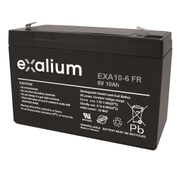 Batteria Piombo 6V 10Ah EXALIUM (151X50X100) F1 (EXA10-6FR)