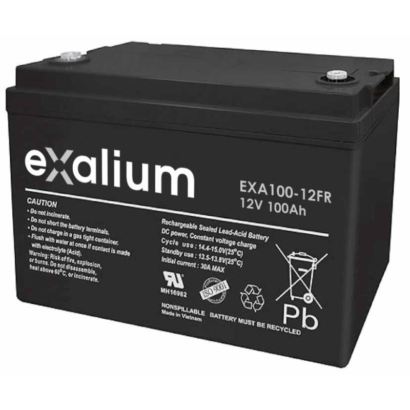 Batteria Piombo 12V 100Ah EXALIUM (330X173X220) (EXA100-12FR)