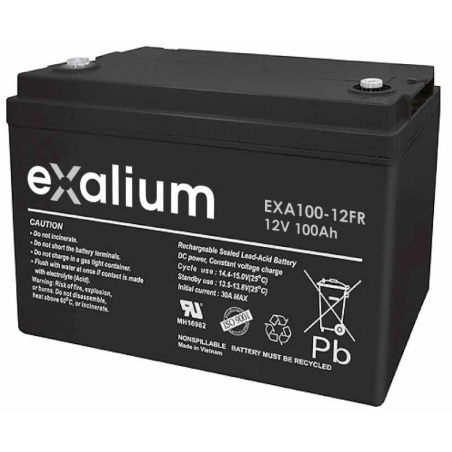 Batteria Piombo 12V 100Ah EXALIUM (330X173X220) (EXA100-12FR)