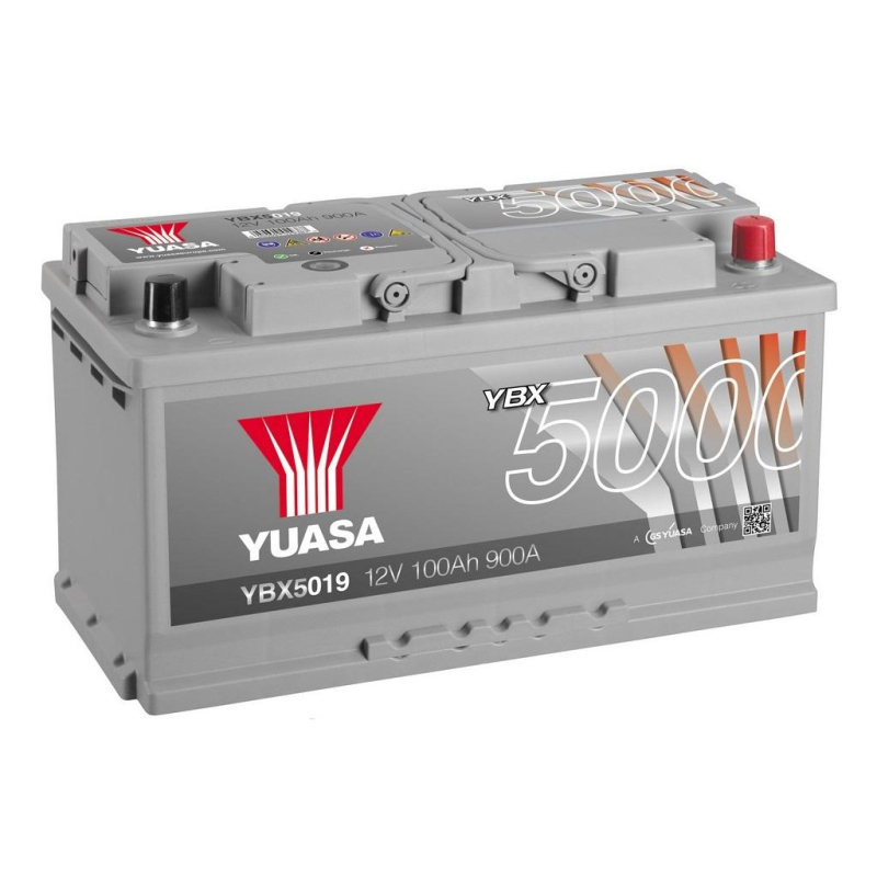 Batterie plomb démarrage 12V 100Ah 900A YUASA YBX5019 haute performance