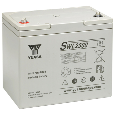 Batteria Piombo 12V 80Ah Yuasa (261X168X212) (SWL2300TFR)