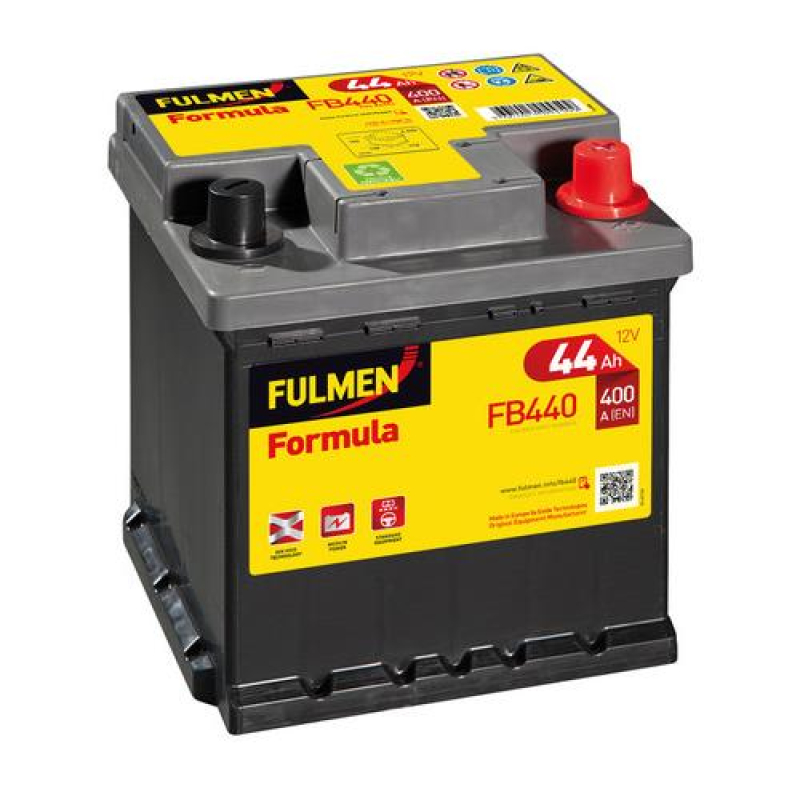 Batterie démarrage 12V 44Ah 400A FULMEN Formula FB440 + à droite