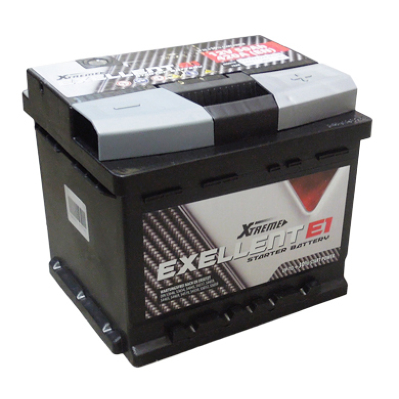 Batterie plomb démarrage 12V 50Ah 420A sans entretien Exellent E1