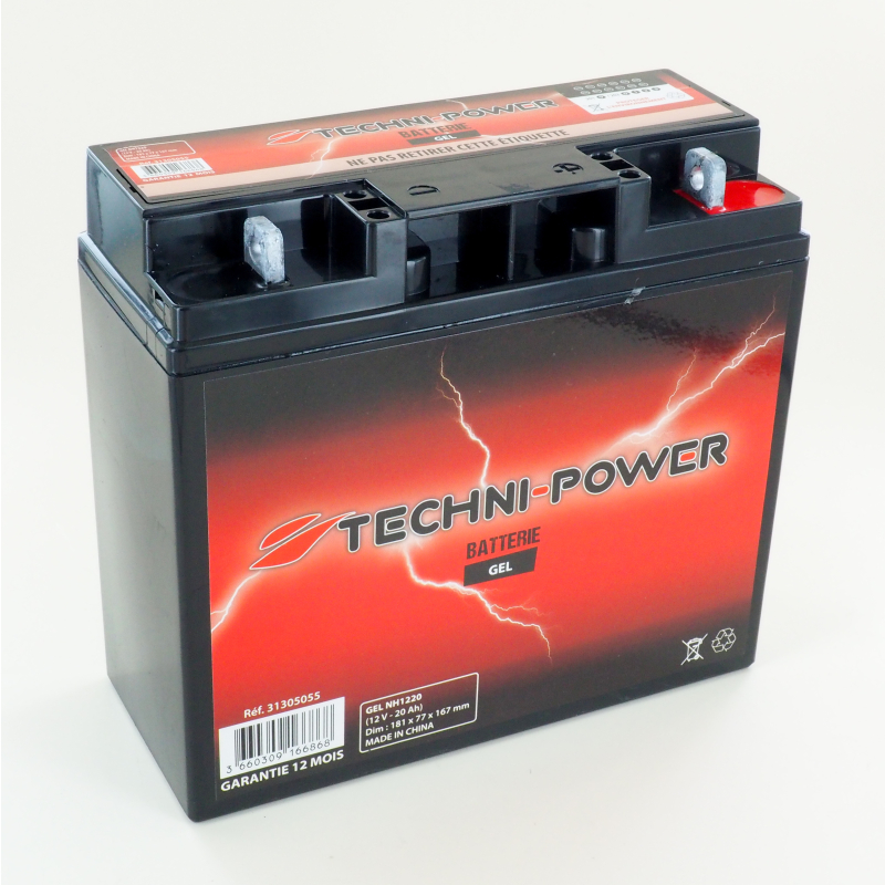 Batterie motoculture plomb Gel 12V 20Ah sans entretien