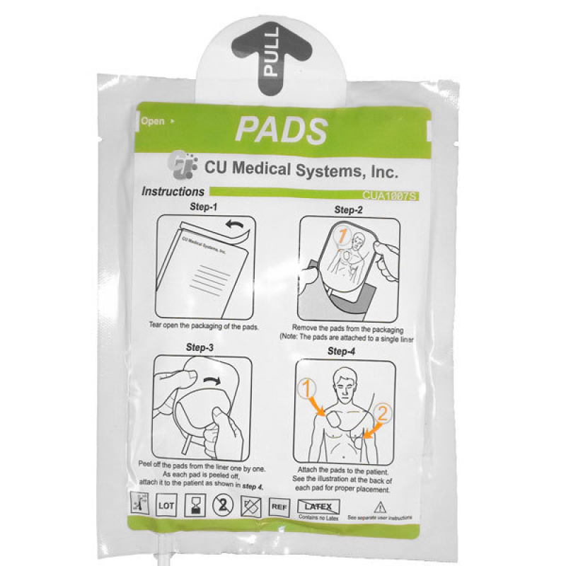 Box of 10 original adult electrodes for iPAD SP1 CU MEDICAL (CUA1007S)