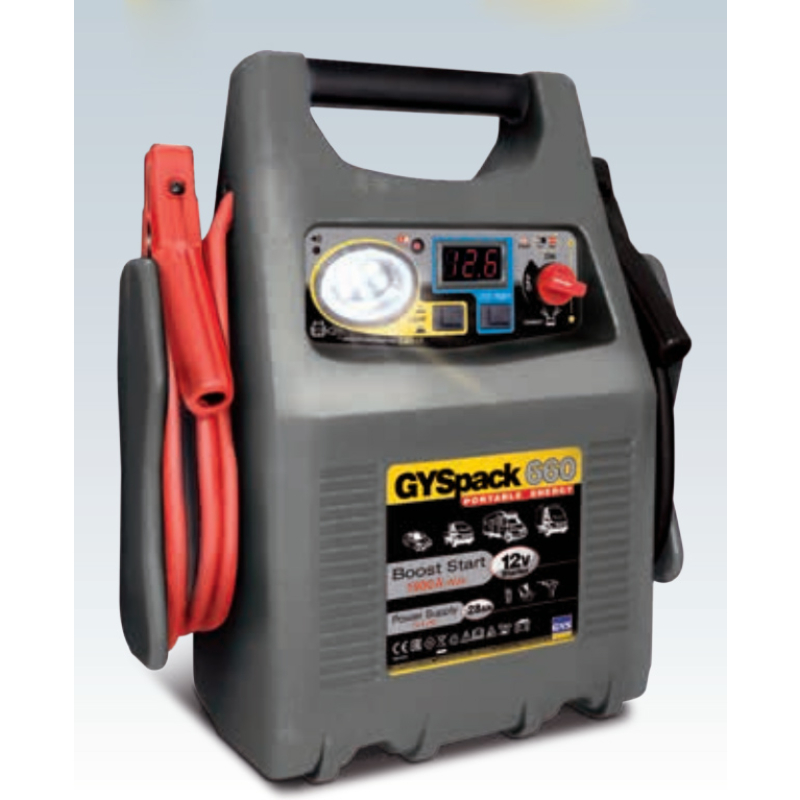 Booster 12V 28Ah 1900A + power supply 12V GYSpack 660