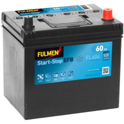 Starter Battery 12V 60Ah Start/Stop EFB Fulmen (FL604)