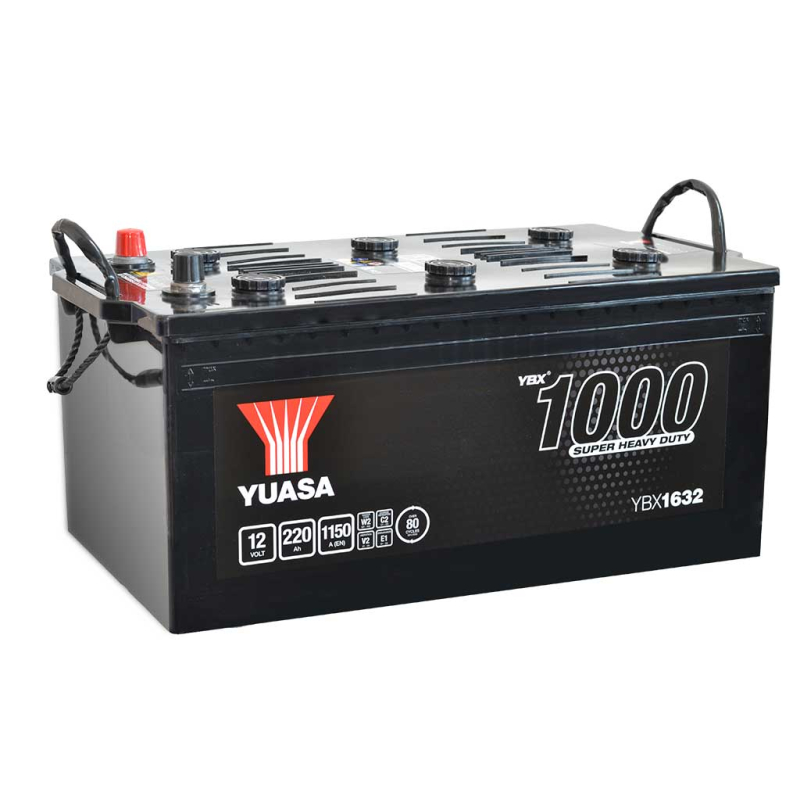Battery lead start 12V 220Ah 1150A Yuasa Super Heavy Duty (YBX1632)