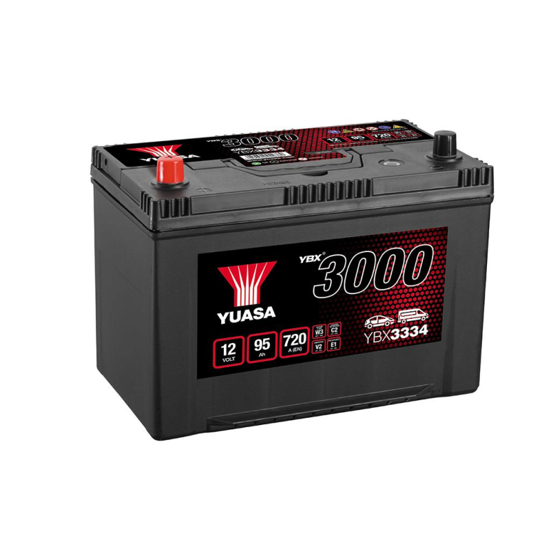 Batterie plomb démarrage 12V 95Ah 720A + G Yuasa YBX3334