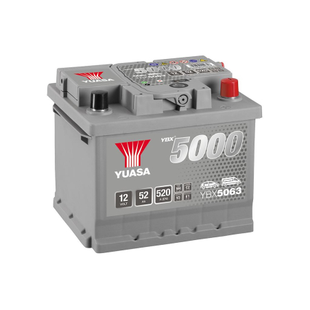 Lead battery start SMF 12V 52Ah 520A Yuasa (YBX5063)