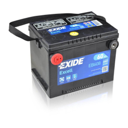 Lead starter battery 12V 60Ah 640A Exide Excell (EB608)
