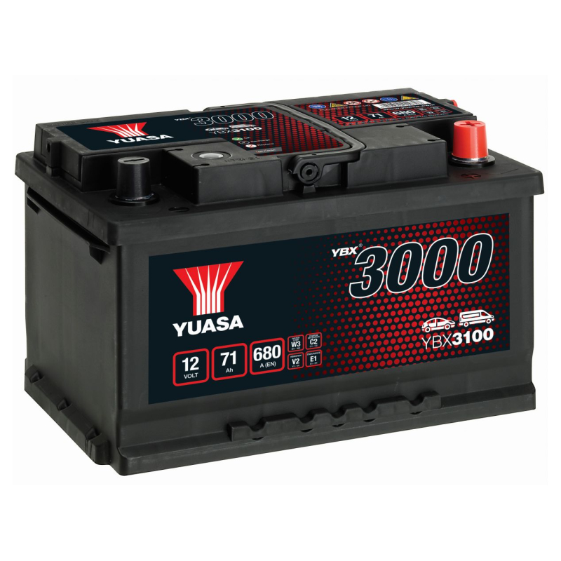 Lead battery start 12V 71Ah 680A SMF Yuasa (YBX3100)