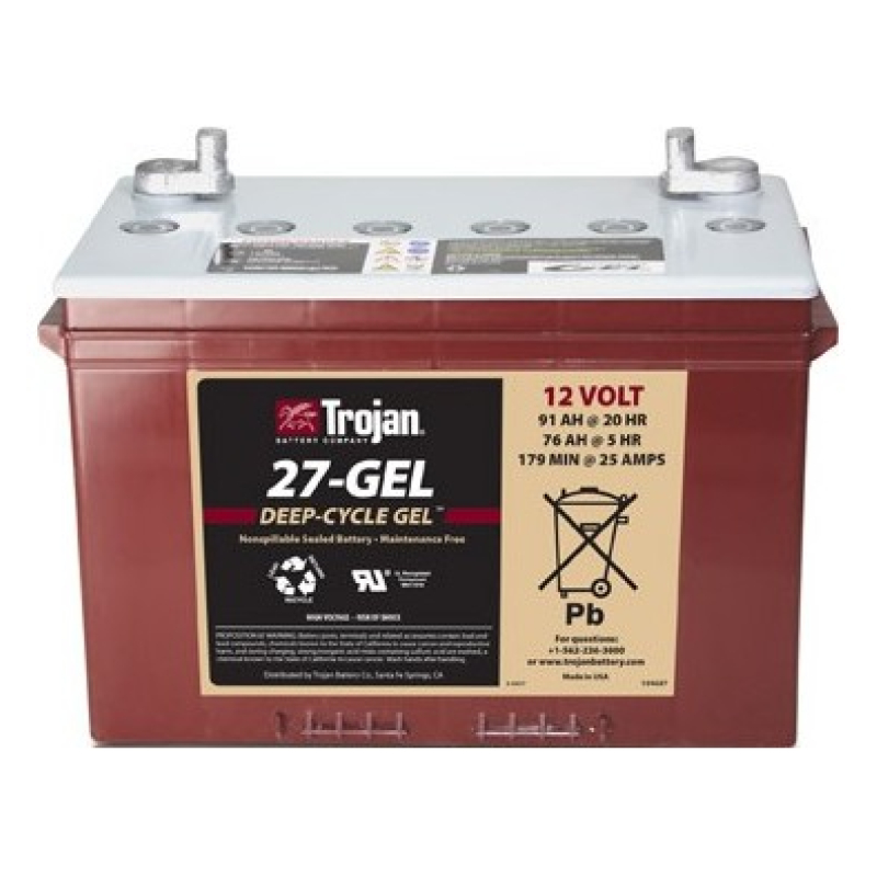 Batteria Piombo 12V 91Ah Trojan (323X162X235) (27-GEL)