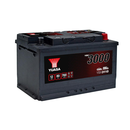 Lead battery start 12V 80Ah 760A D SMF Yuasa (YBX3110)