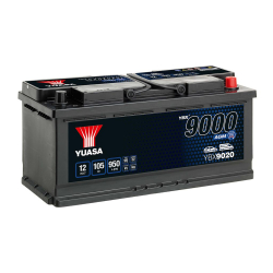Batterie plomb démarrage 12V 105Ah 950A +D AGM Start&Stop Yuasa YBX9020