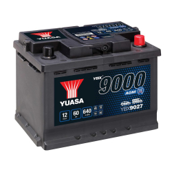 Lead battery start 12V 95Ah 850A 'D AGM Start Stop Yuasa (YBX9019) (YBX9027)