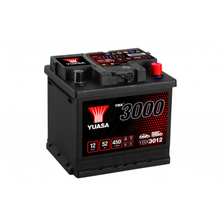 Batterie plomb démarrage 12V 52Ah 450A SMF Yuasa YBX3012
