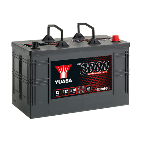 Batterie plomb démarrage 12V 112Ah 870A Yuasa(346X173X234) +D