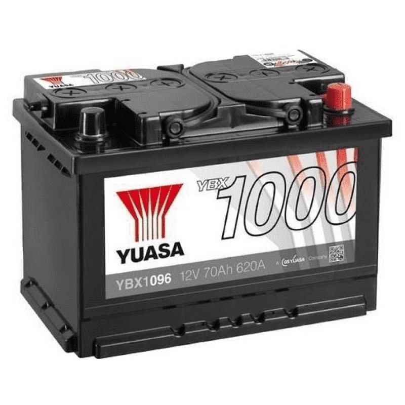 Batterie plomb démarrage 12V 70Ah 640A +D Yuasa YBX1096